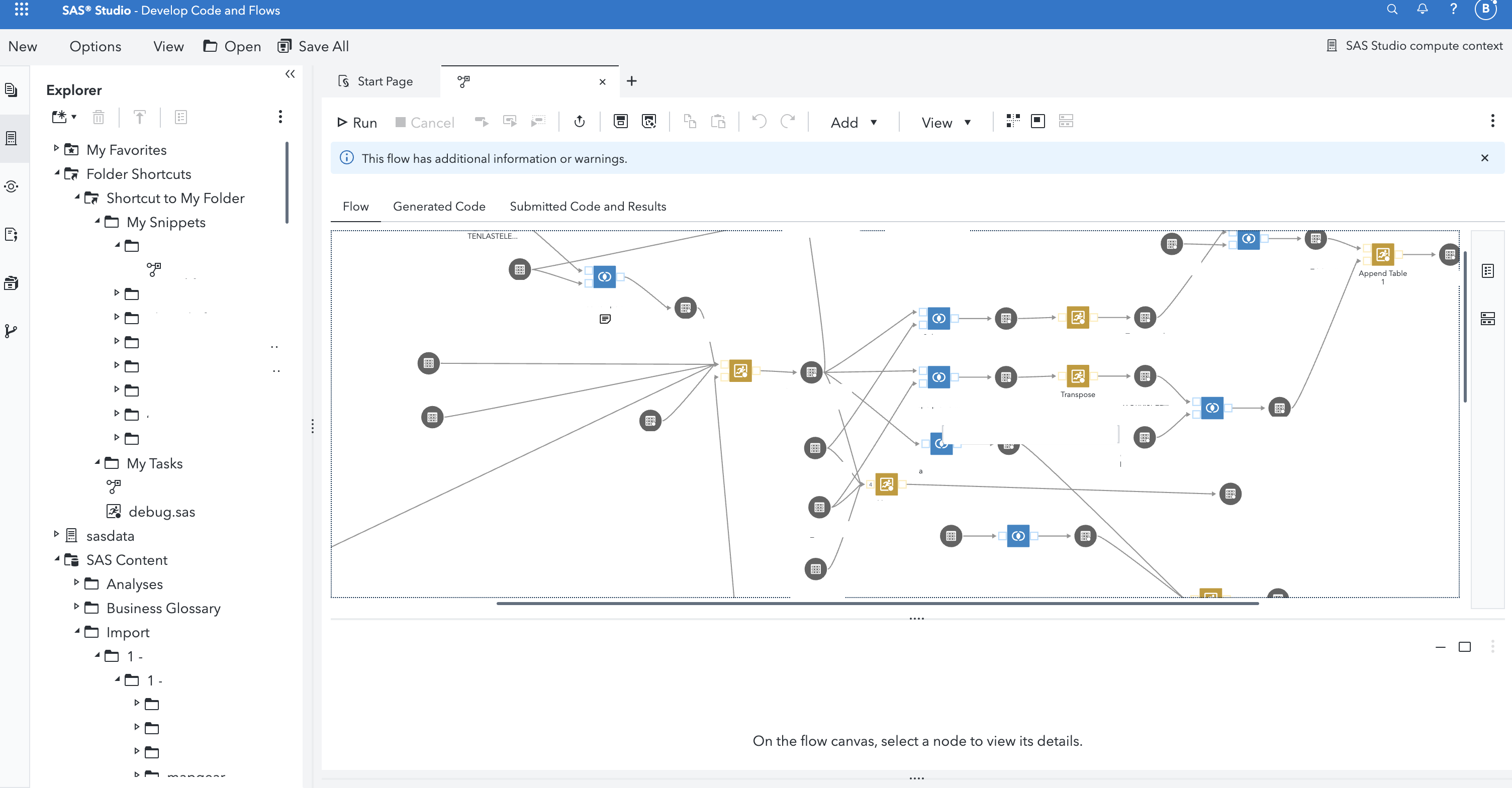 Complex node structure in SAS
