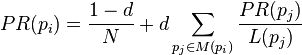 PageRank formula PageRank formula